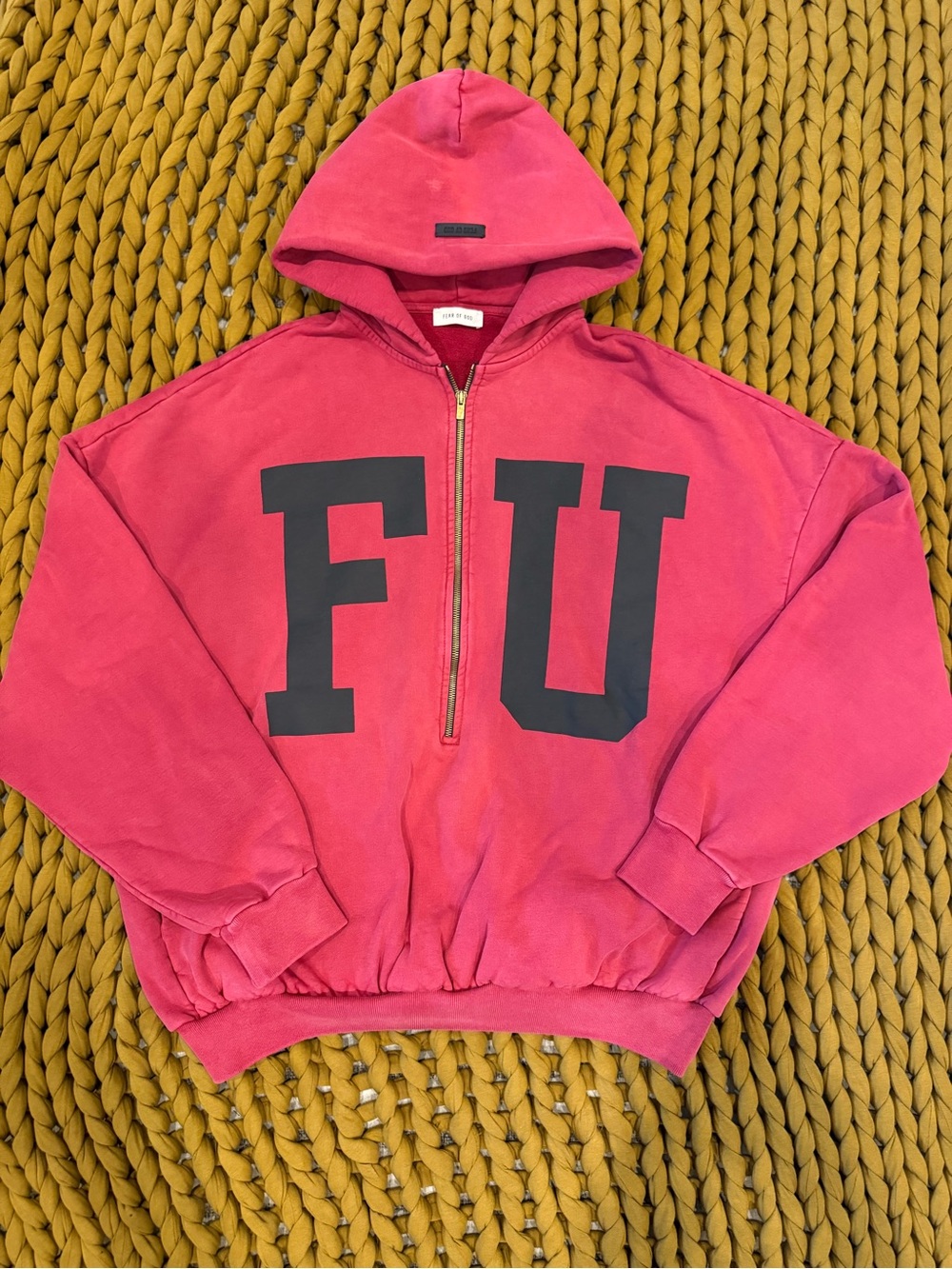 Fear of God Vintage Red Hoodie